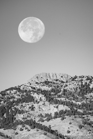 Moonset Over Horsetooth Rock